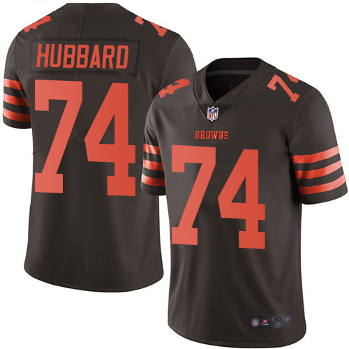 Cleveland Browns Chris Hubbard Men Brown Limited Jersey #74 NFL Football Rush Vapor Untouchable->cleveland browns->NFL Jersey
